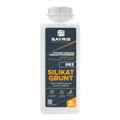 “Silikat Grunt PR3” Concentrat 1:4 - Грунтовка силикатная глубокого проникновения