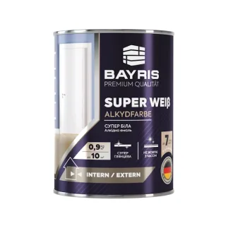 Алкідна емаль SUPER WEIß - Супер Біла (Універсальна, глянцева)