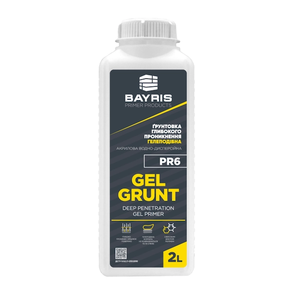 “GEL Grunt PR6” - Грунтовка глубокого проникновения гелеобразная Bayris