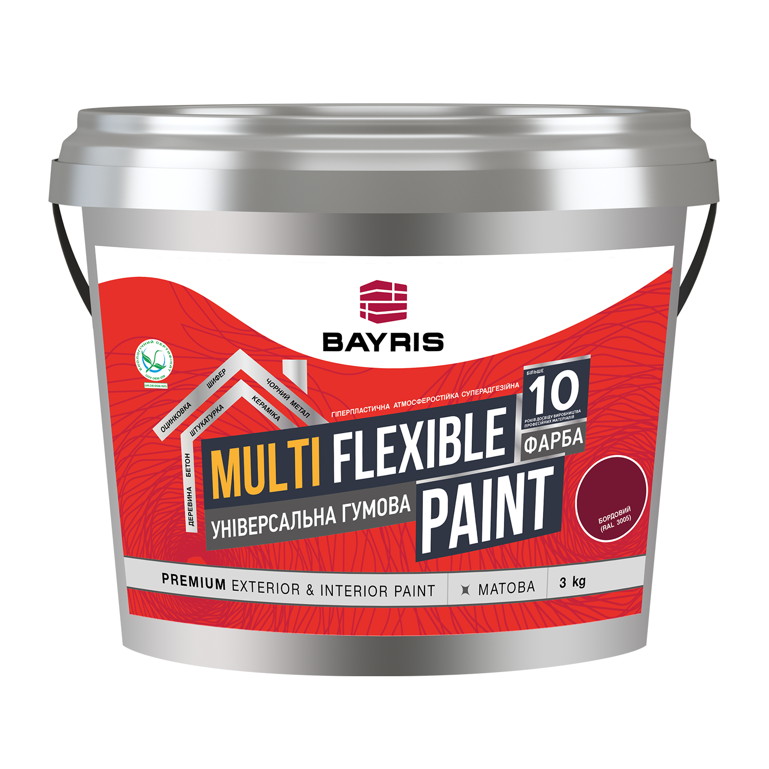 Універсальна гумова фарба “MULTI FLEXIBLE PAINT” Bayris