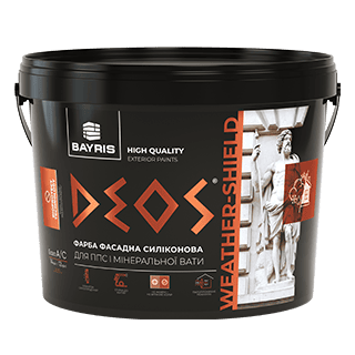 Фарба фасадна силіконова для ППС і мінвати "ДЕОС Weather-Shield" Байріс Bayris