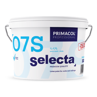 Selecta 07 Premium. Латексна фарба (Матова, База А) Primacol Professional