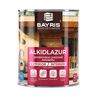Лакобейц декоративно-захисний "АЛКІДЛАЗУР" Байріс Bayris